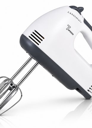 270W Hand Mixer, 7 Speeds, 2 Beaters and 2 Dough Hooks, 220–240V
