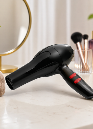 1800W Hair Dryer with Concentrator Nozzle, Ceramic Disk, 3 Heat and 2 Speed Settings, Cool Shot and Hanging Loop