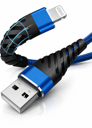 USB-A to Lightning Fast Charging & Data Sync Cable 1 m Braided Nylon 3.0