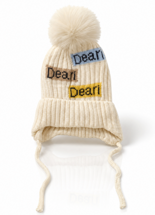 Kids Wool Winter Beanie with Fur Lining for Ages 3–10 Years