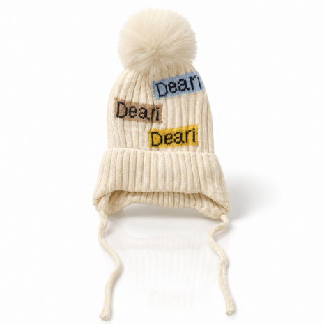 Kids Wool Winter Beanie with Fur Lining for Ages 3–10 Years