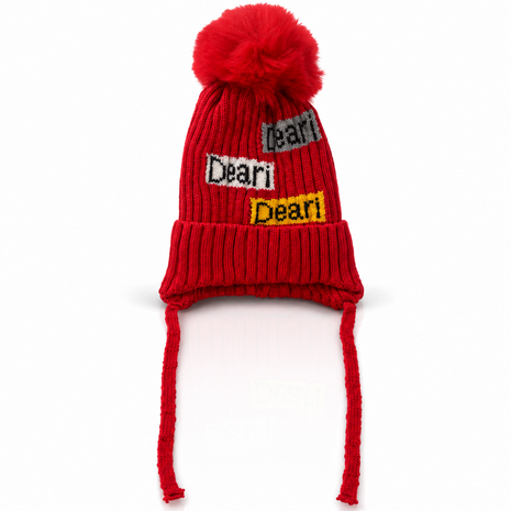 Kids Wool Winter Beanie with Fur Lining for Ages 3–10 Years