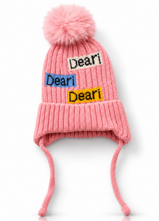 Kids Wool Winter Beanie with Fur Lining for Ages 3–10 Years