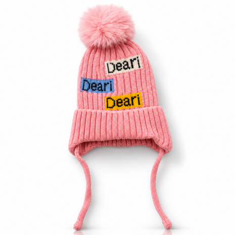 Kids Wool Winter Beanie with Fur Lining for Ages 3–10 Years