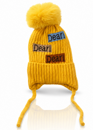 Kids Wool Winter Beanie with Fur Lining for Ages 3–10 Years