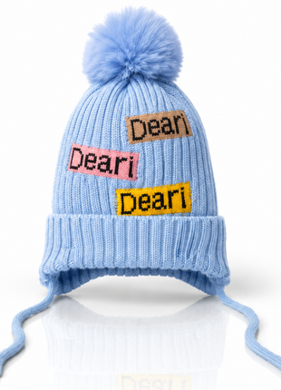 Kids Wool Winter Beanie with Fur Lining for Ages 3–10 Years