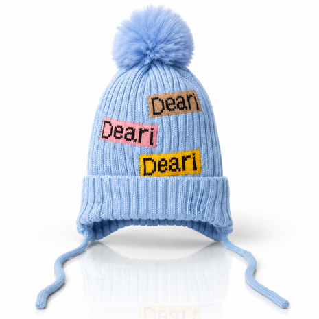 Kids Wool Winter Beanie with Fur Lining for Ages 3–10 Years