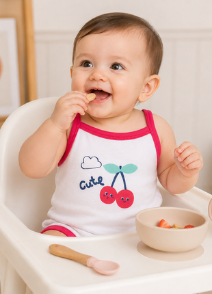 Baby Girls 100% Cotton Sleeveless Bodysuit Size 90 (12–18 Months)