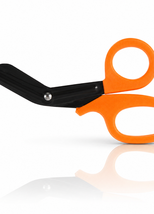 Stainless Steel Bandage Scissors Emergency Trauma Shears with Serrated Blade & Cable Stripper, 18cm, 1 Piece