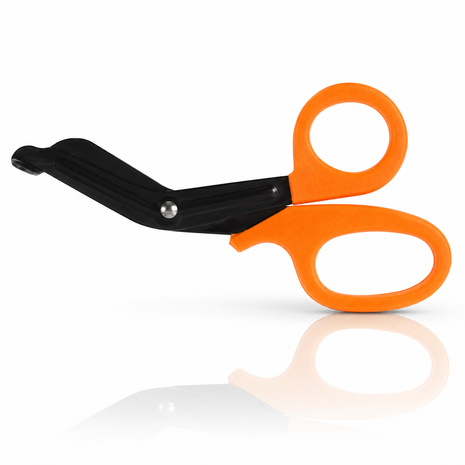 Stainless Steel Bandage Scissors Emergency Trauma Shears with Serrated Blade & Cable Stripper, 18cm, 1 Piece