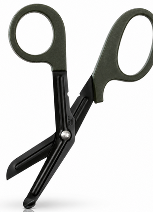 Stainless Steel Bandage Scissors Emergency Trauma Shears with Serrated Blade & Cable Stripper, 18cm, 1 Piece