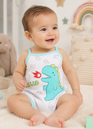 Baby Girls 100% Cotton Sleeveless Bodysuit Size 90 (12–18 Months)