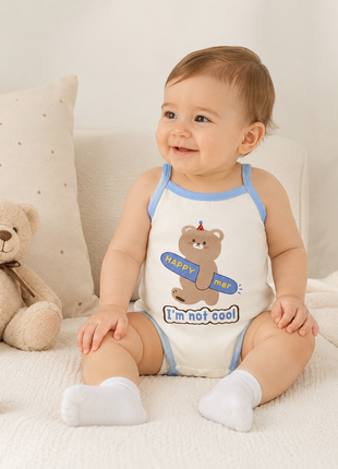 Baby Girls 100% Cotton Sleeveless Bodysuit Size 90 (12–18 Months)