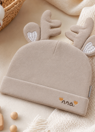 Cotton Baby Hat for 0–12 Months | Soft Lightweight Infant Cap with Ear Design | Boxed Gift Baby Beanie