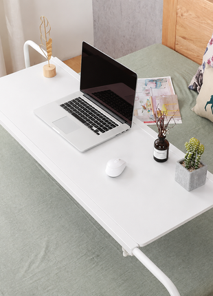 Height Adjustable Bedside Table on Wheels – Over‑Bed Laptop Desk, Lockable Wheels