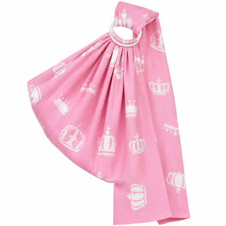Ring Baby Carrier Sling Cotton Blend with ABS Plastic Rings - Crowns