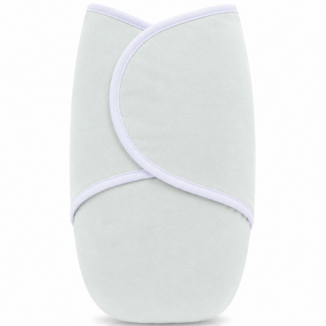 100% Cotton Baby Swaddle with Hook-and-Loop (Velcro) Fastening Small/Medium 3.2–6.4 kg Soft Breathable Baby Wrap -Mint