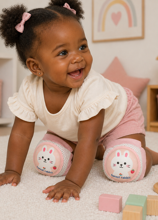 Baby Crawling Knee Pads – Soft Mesh Anti-Slip Cushioned Protectors – Breathable Cotton-Blend – Mixed Cartoon