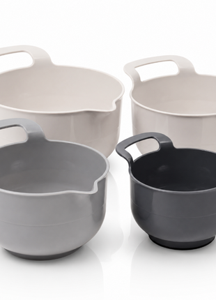 4-Piece Nesting Mixing Bowl Set with Handles & Pour Spouts | BPA-Free
