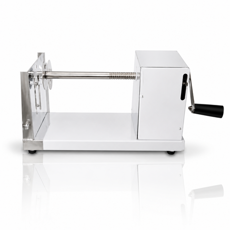 Stainless Steel Potato Slicer with Peeler and Handle, Manual Adjustable Vegetable Spiral Cutter