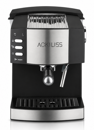 1.6 L Espresso Coffee Maker, 15 Bar Pump, Steam Frother, 850 W