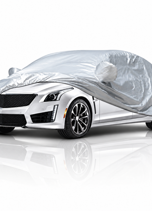 Waterproof PEVA Car Cover with UV Protection, Scratch Resistant, Breathable Elastic Hem, All-Weather Outdoor Vehicle Cover- Extra Large