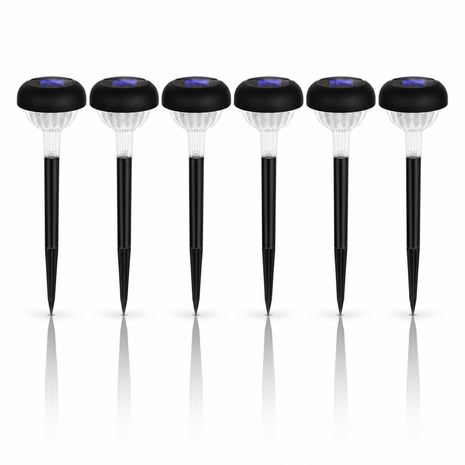 6 Pack Solar Garden Stake Lights, 305 mm Outdoor Pathway Lights