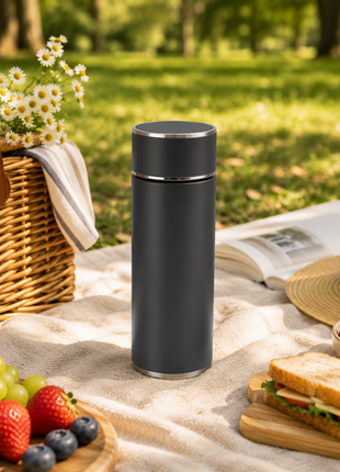 316 Stainless Steel Vacuum Thermal Mug with Insulated Lid and Portable Travel Design-Grey