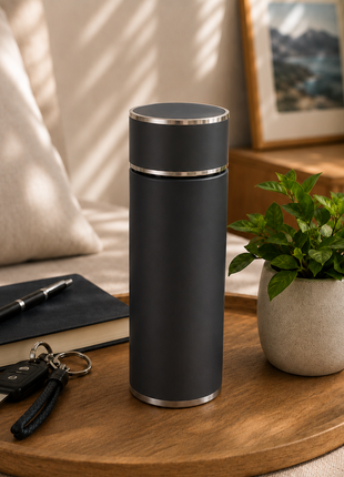 316 Stainless Steel Vacuum Thermal Mug with Insulated Lid and Portable Travel Design-Grey