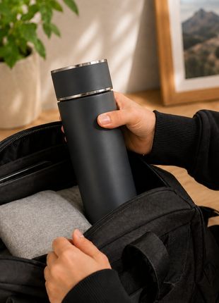 316 Stainless Steel Vacuum Thermal Mug with Insulated Lid and Portable Travel Design-Grey