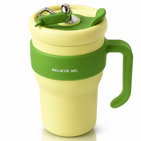 800ml Stainless Steel Insulated Travel Mug with Straw
