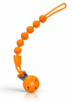 Silicone Pacifier Clip with Wooden Clip,Lightweight Baby Holder for Pacifiers & Teething Toys