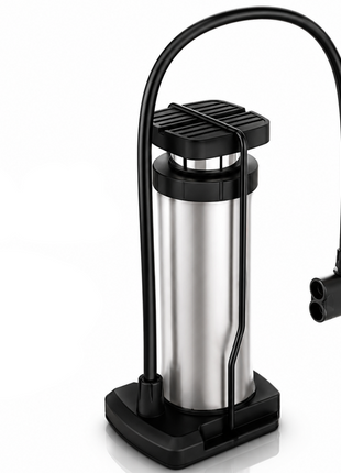 Mini Foot Pump with Gauge 160 PSI – Aluminum Body + Presta/Schrader Compatible