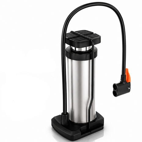 Mini Foot Pump with Gauge 160 PSI – Aluminum Body + Presta/Schrader Compatible