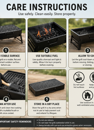Mini Foldable Portable Barbecue Grill,Picnic & Camping BBQ