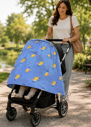 Multi-Use Stretch Baby Cover for Car Seat, Nursing, Stroller & High Chair
