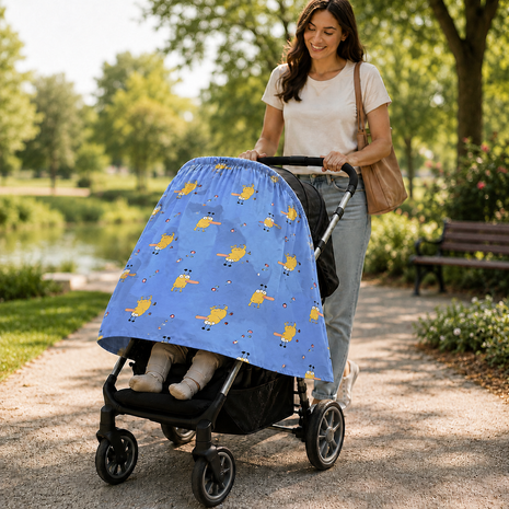 Multi-Use Stretch Baby Cover for Car Seat, Nursing, Stroller & High Chair