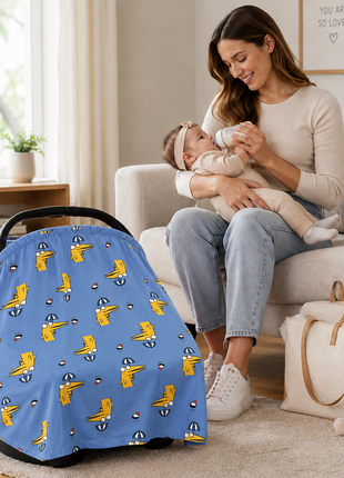 Multi-Use Stretch Baby Cover for Car Seat, Nursing, Stroller & High Chair