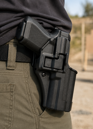 Polymer Paddle Holster with Auto-Lock Retention & Adjustable Passive Retention
