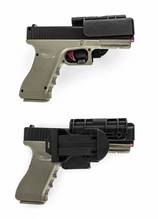 Glock 19 / 23 Quick Carry Tactical Holster Right Hand, Condition 3 Active Retention, Adjustable Cant & Height, Polymer