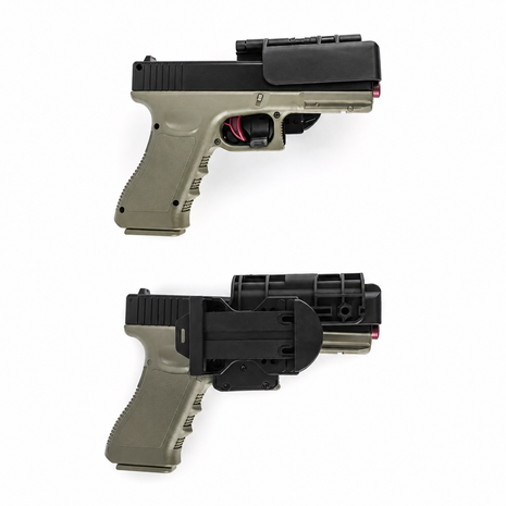 Glock 19 / 23 Quick Carry Tactical Holster Right Hand, Condition 3 Active Retention, Adjustable Cant & Height, Polymer