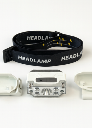 LED Headlamp 7-LED 500 Lumen – USB Rechargeable Water resistant Sensor Light with Strap