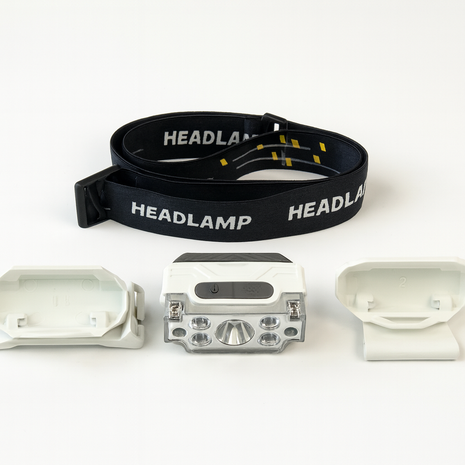 LED Headlamp 7-LED 500 Lumen – USB Rechargeable Water resistant Sensor Light with Strap