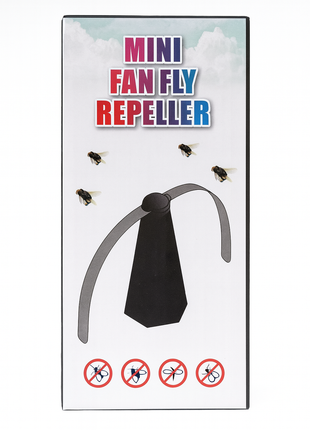 Fly Repeller Fan – Insect Deterrent with Soft Blades – Tabletop Battery Operated – Black