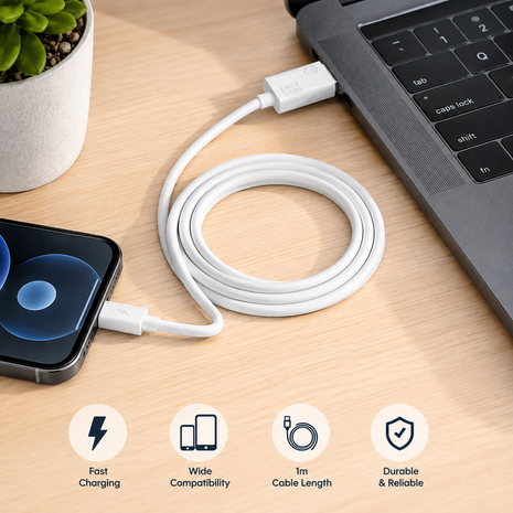 120W Fast Charging USB-A to USB-C Cable 1m TPE Charging Cable