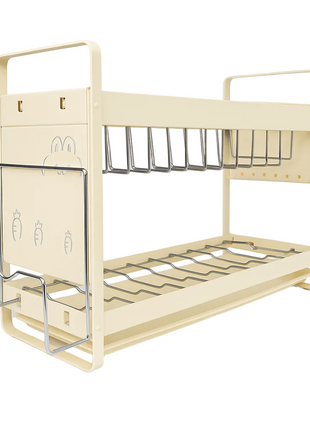 Dish Drying Rack 470 mm – Metal Frame with Utensil Holder and Removable Hook