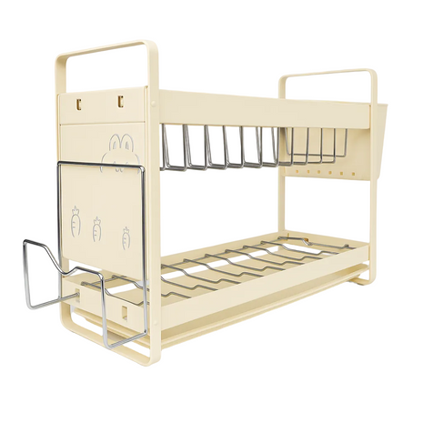 Dish Drying Rack 470 mm – Metal Frame with Utensil Holder and Removable Hook