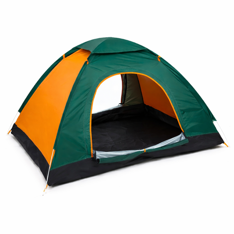Pop-Up Camping Tent – Waterproof UV-Coated Shell – Fast Setup Dome with Mesh Door