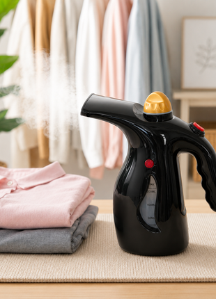Handheld Black Garment Steamer with 200mL Water Tank, Continuous Steam, Steam Flow, 1.8m Cord, ABS Plastic (Copy)
