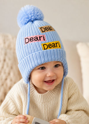 Kids Wool Winter Beanie with Fur Lining for Ages 3–10 Years